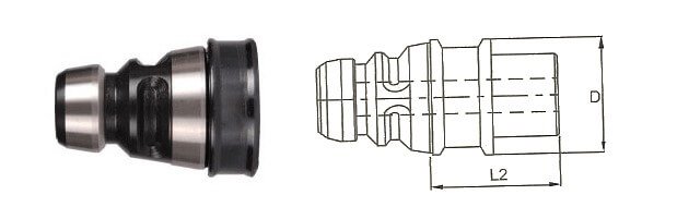 QCDA4 MT2 Quick Change Drill Adapter suitable for Morse Taper Drills